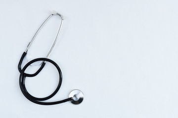 Stethoscope for doctors on clear background. Isolated