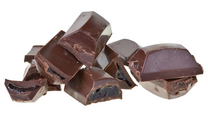 chocolate covered cherry isolated