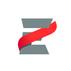 E letter logo with fast speed red wing.