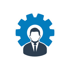 Business Management Icon. Flat style vector EPS.