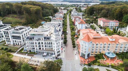 Sellin - a city, resort and port on the Baltic Sea on the island of Rügen - obrazy, fototapety, plakaty