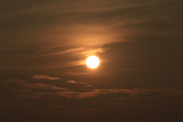 sunset over the sea
