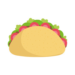taco tomatoes lettuce food tradition mexico icon