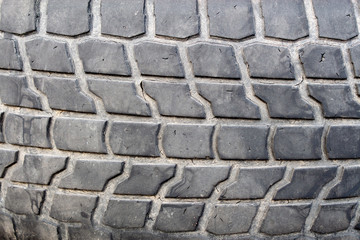 old car tire. worn tread