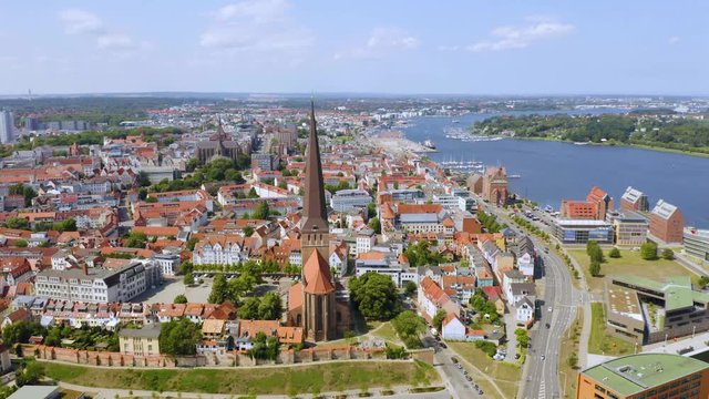 Sunny Day at Hansrostock, hanseatic, ostsee, germany.