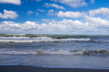 Sea Waves with Blue Sky