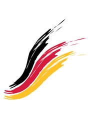 deutschland flagge land stolz heimat deutscher trikot team crew fußball fan streifen linie farbe pinsel gemalt dekorativ design cool muster schwarz angemalt 3 streifen schön