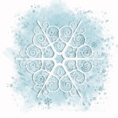Naklejka premium Blue Winter Background with snowflakes for your own creations
