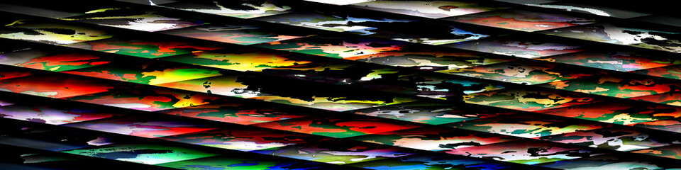 Digital art, abstract panoramic 3D objects, Germany