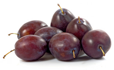 isolated image of plums close-up