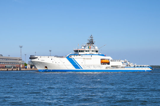 Finnish offshore patrol ship Turva in Helsinki