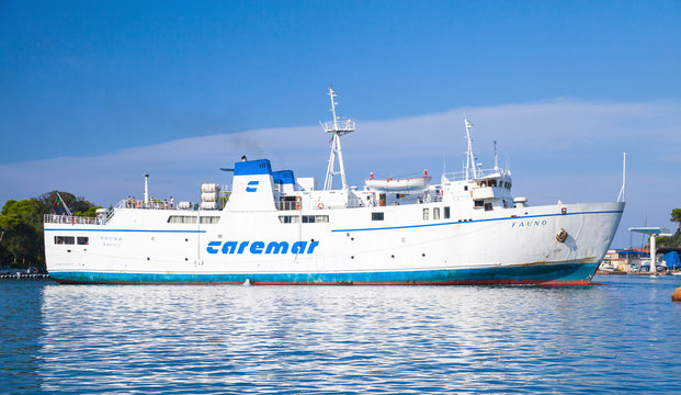 Fauno, white Italian ferry operated by Caremar