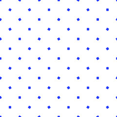 Full Seamless Dots Pattern. Monochrome Vector. Blue and White Dress Fabric Print. Design for Textile and Home Decoration. 
