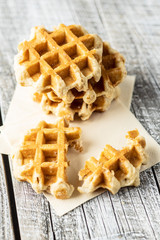 Tasty sweet waffles.