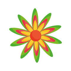 vibrant color flower decoration icon