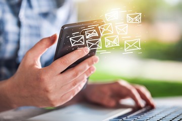 Email marketing and newsletter concept