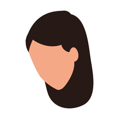 woman face icon, flat design