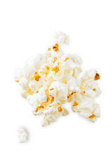 Obraz na płótnie Canvas Popcorn with salt on a white isolated background