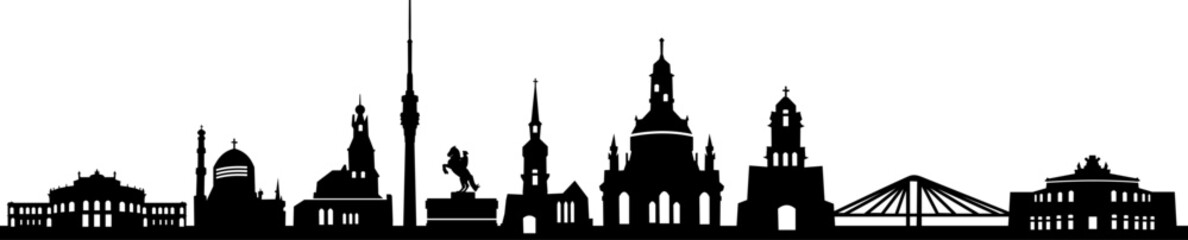 Dresden City Skyline Cityscape Vector © SimpLine