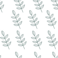Leaves pattern in scandinavian style for fabric and textile.