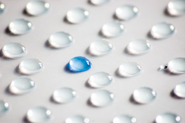 water drops on white background