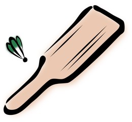 日本の伝統的な遊びである羽根つきに使われる羽子板と羽根