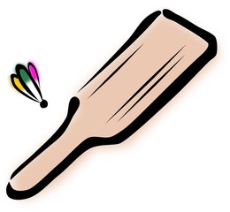 日本の伝統的な遊びである羽根つきに使われる羽子板と羽根