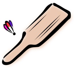 日本の伝統的な遊びである羽根つきに使われる羽子板と羽根