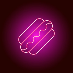 American, hotdog, icon. Modern American USA vector icon - neon vector. Can be used for web, mobile