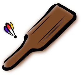 日本の伝統的な遊びである羽根つきに使われる羽子板と羽根