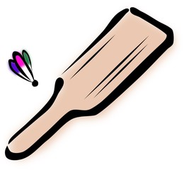 日本の伝統的な遊びである羽根つきに使われる羽子板と羽根