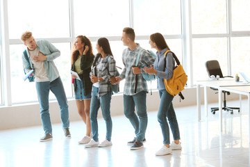 Group of students in university