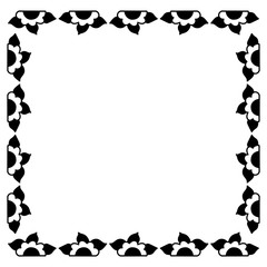 Minimalist composition, flowers and leaves, monochrome. Graphics. Space for text.