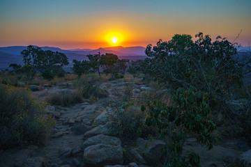 sunset at three rondavels lookout in blyde river canyon, south africa 11