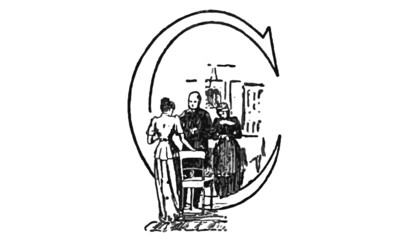 Letter C Vintage Lettering Vector Illustration