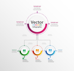 Vector abstract infographic template for business. Strategy in stages. Steps of development, teamwork. Business concept illustrated in 3 stages, parts, steps. eps 10