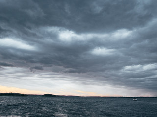 clouds over the sea