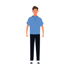 cartoon man wearing casual clothes