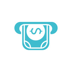 atm money cash business finance color silhouette