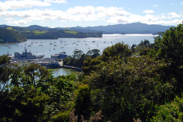 Obraz premium panoramic view over Bay of Islands on New Zealands North Island
