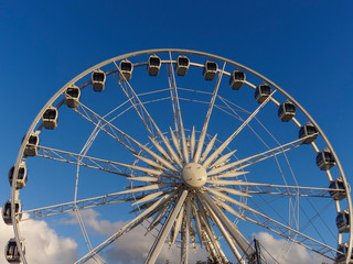 Ferris wheel and blue sky