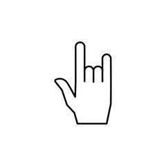 Hand gesture festival icon. Simple line, outline vector of hand icons for ui and ux, website or mobile application