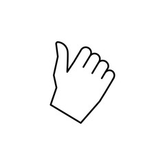 Hand gesture finger icon. Simple line, outline vector of hand icons for ui and ux, website or mobile application