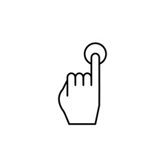 Hand finger touch icon. Simple line, outline vector of hand icons for ui and ux, website or mobile application
