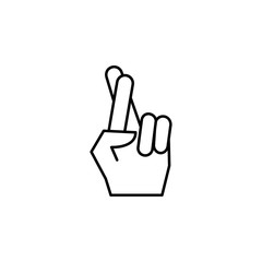 Promise inclusive icon. Simple line, outline vector of hand icons for ui and ux, website or mobile application