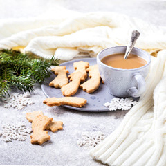 Obraz na płótnie Canvas Star-shaped Christmas Cookies