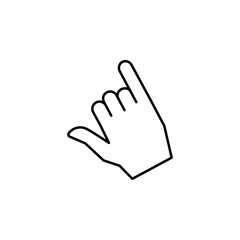 Shake hand gesture icon. Simple line, outline vector of hand icons for ui and ux, website or mobile application
