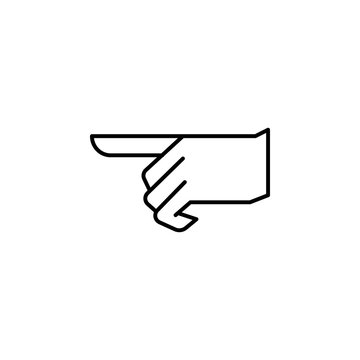 Finger hand icon. Simple line, outline vector of hand icons for ui and ux, website or mobile application