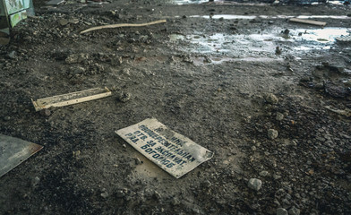City ghost Pripyat. Chernobyl Exclusion Zone. The accident at the Chernobyl nuclear power plant....