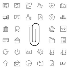 paper clip neon icon. Elements of web set. Simple icon for websites, web design, mobile app, info graphics